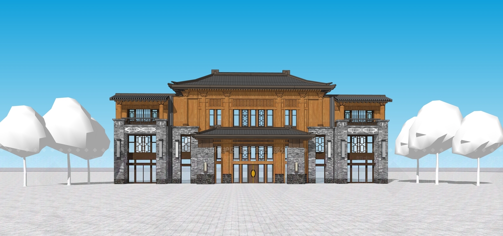 中式其他门SU模型下载【ID:1162637399】