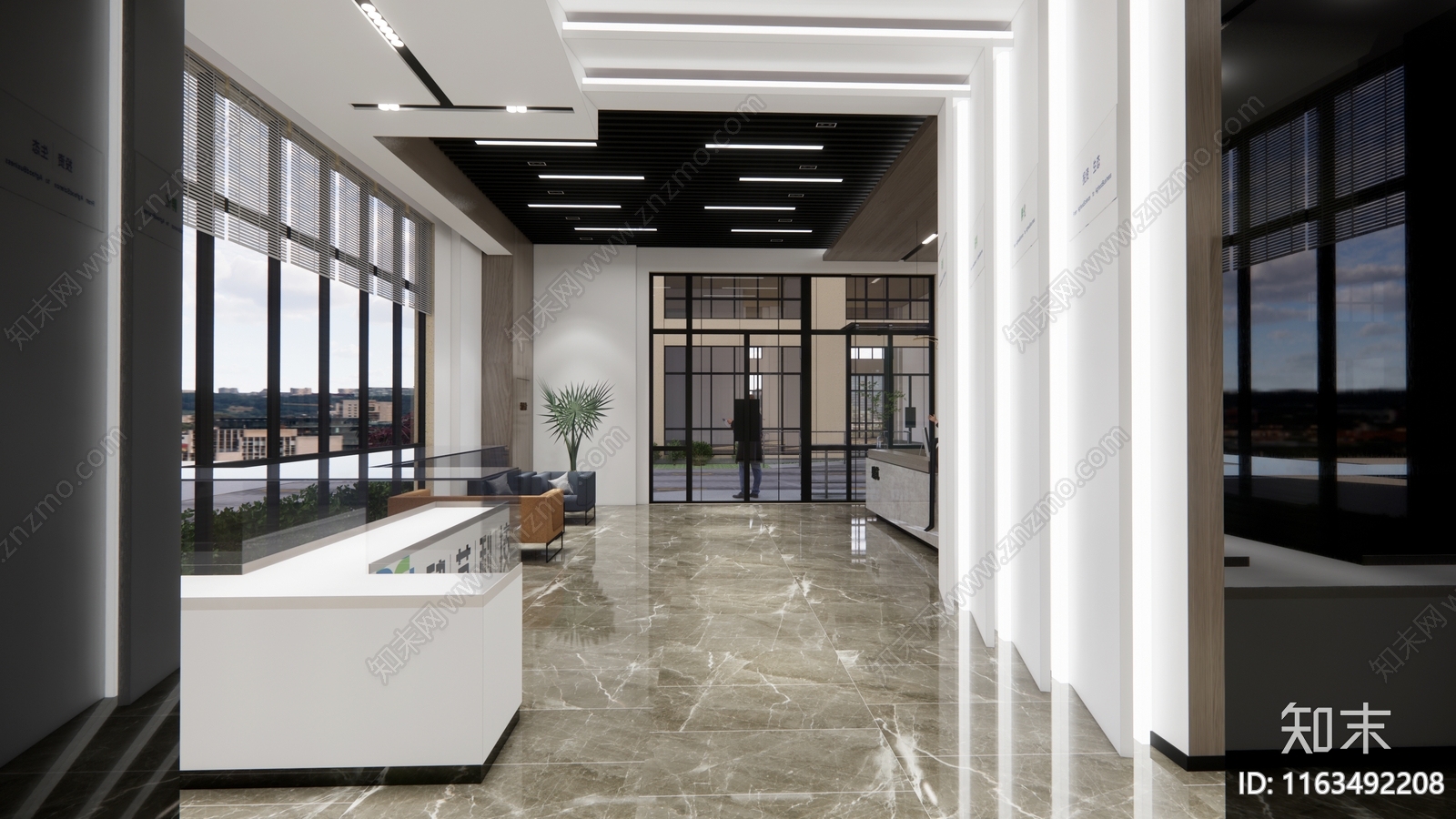 现代整体办公空间cad施工图下载【ID:1163492208】