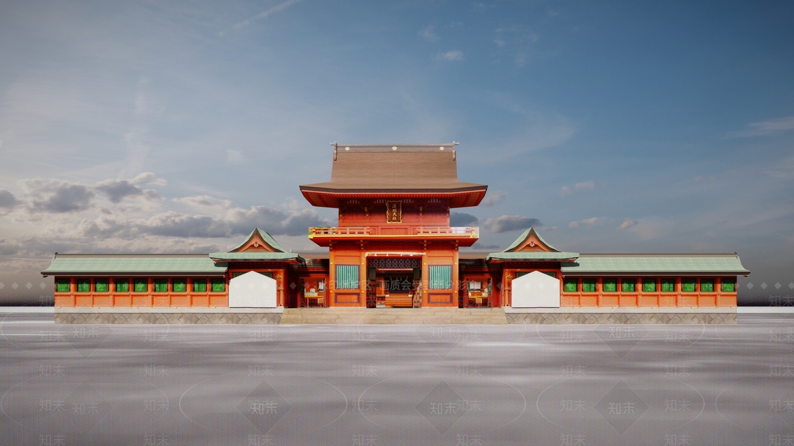 日式复古古建筑SU模型下载【ID:1162639646】