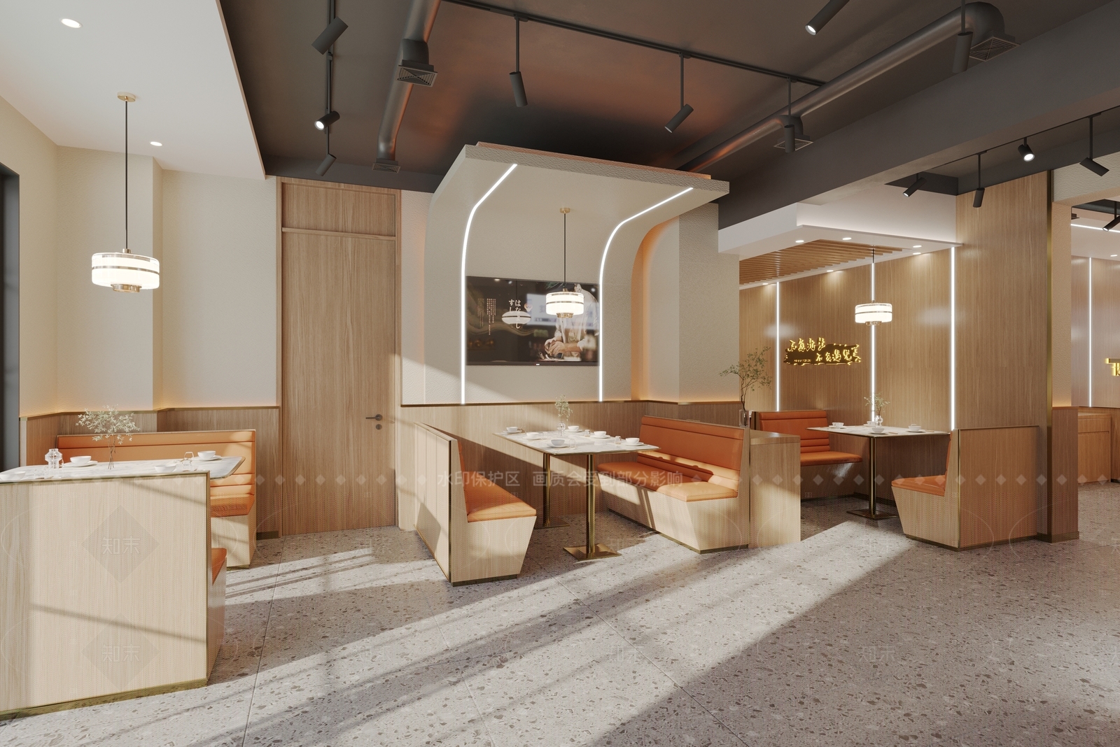 现代简约烧烤店3D模型下载【ID:1162640717】