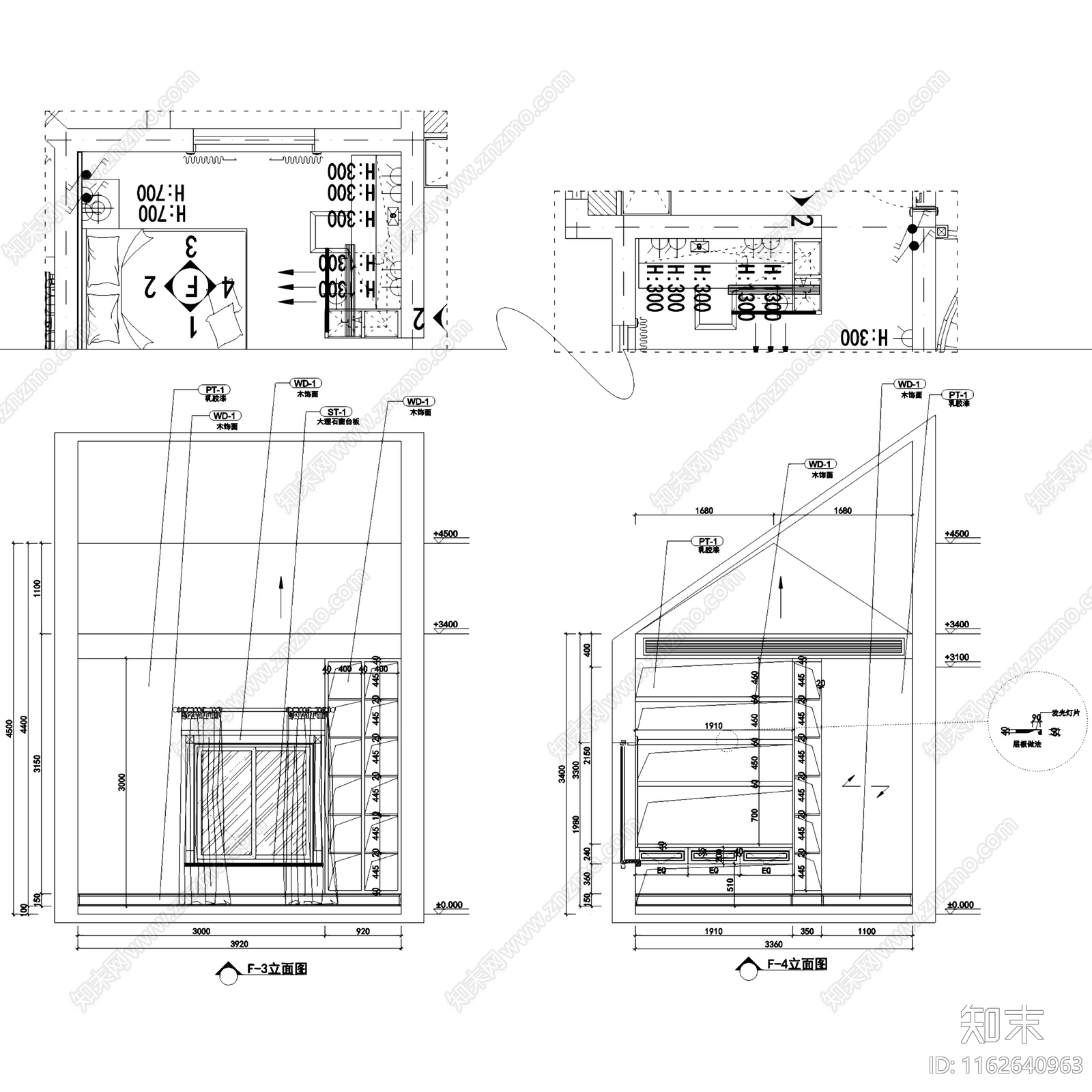 美式复地爱伦坡二层别墅室内家装cad施工图下载【ID:1162640963】