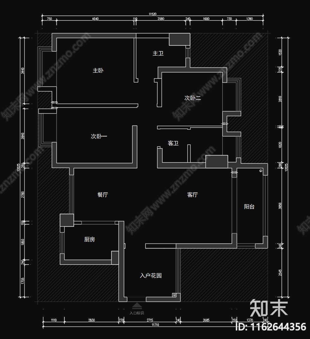 户型优化精装房改造六版方案施工图下载【ID:1162644356】