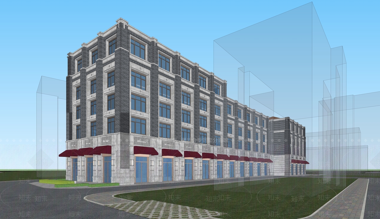 欧式其他商业建筑SU模型下载【ID:1162647694】