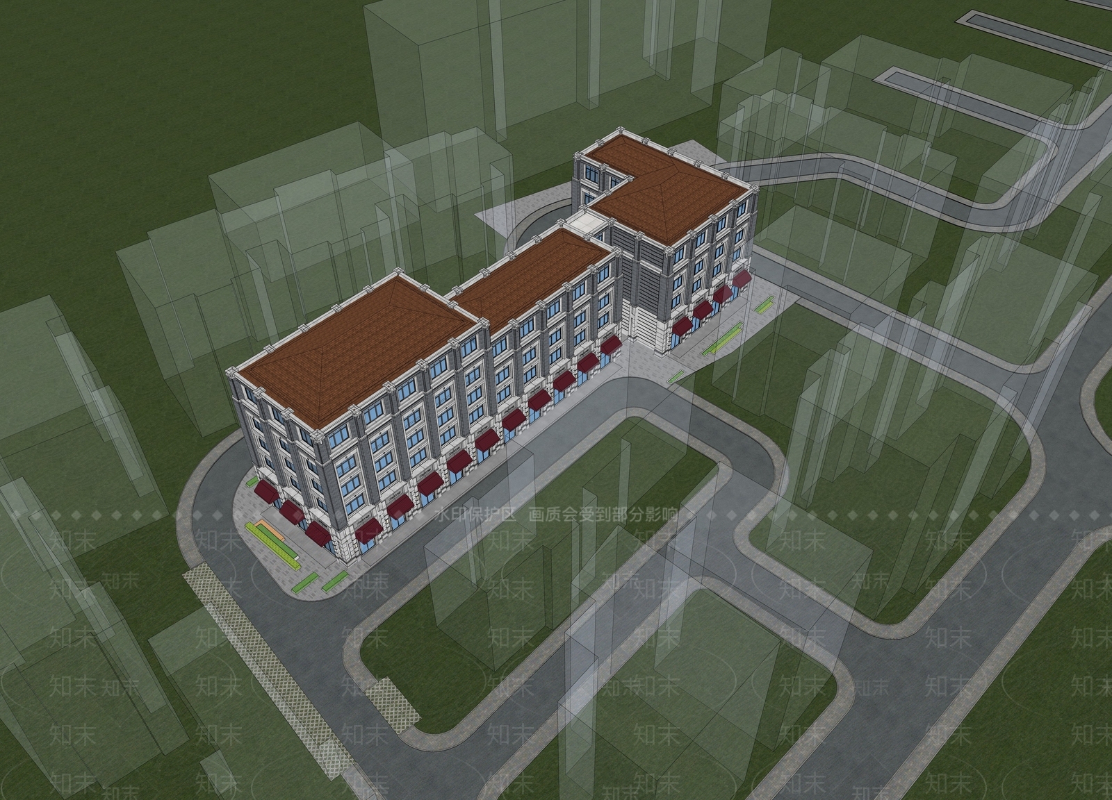 欧式其他商业建筑SU模型下载【ID:1162647694】