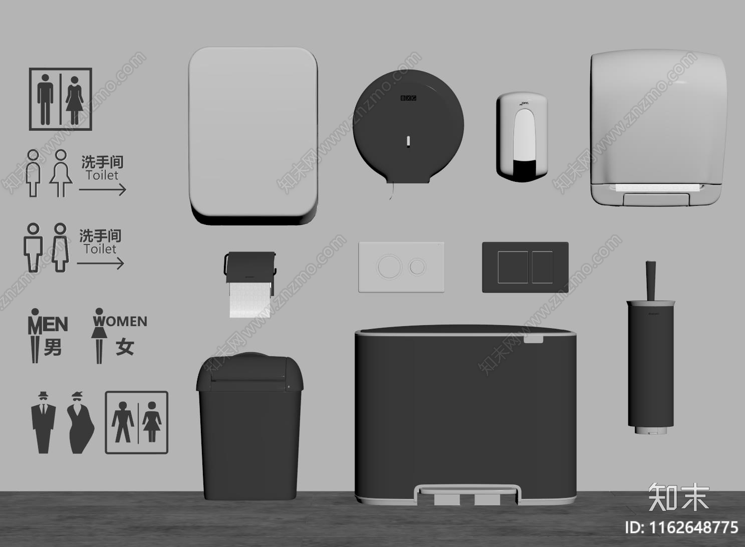 现代公共卫生间SU模型下载【ID:1162648775】