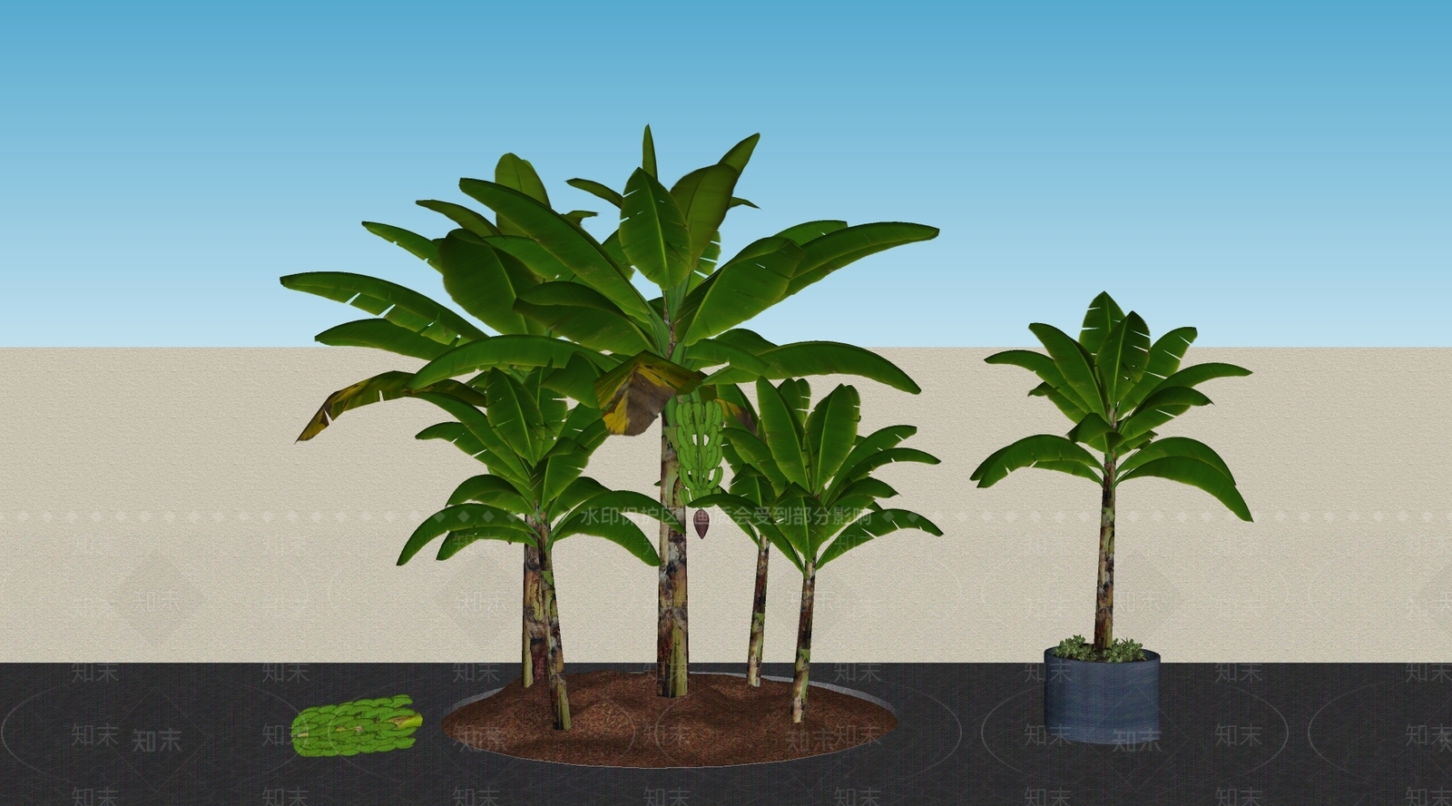 植物组合SU模型下载【ID:1162651305】
