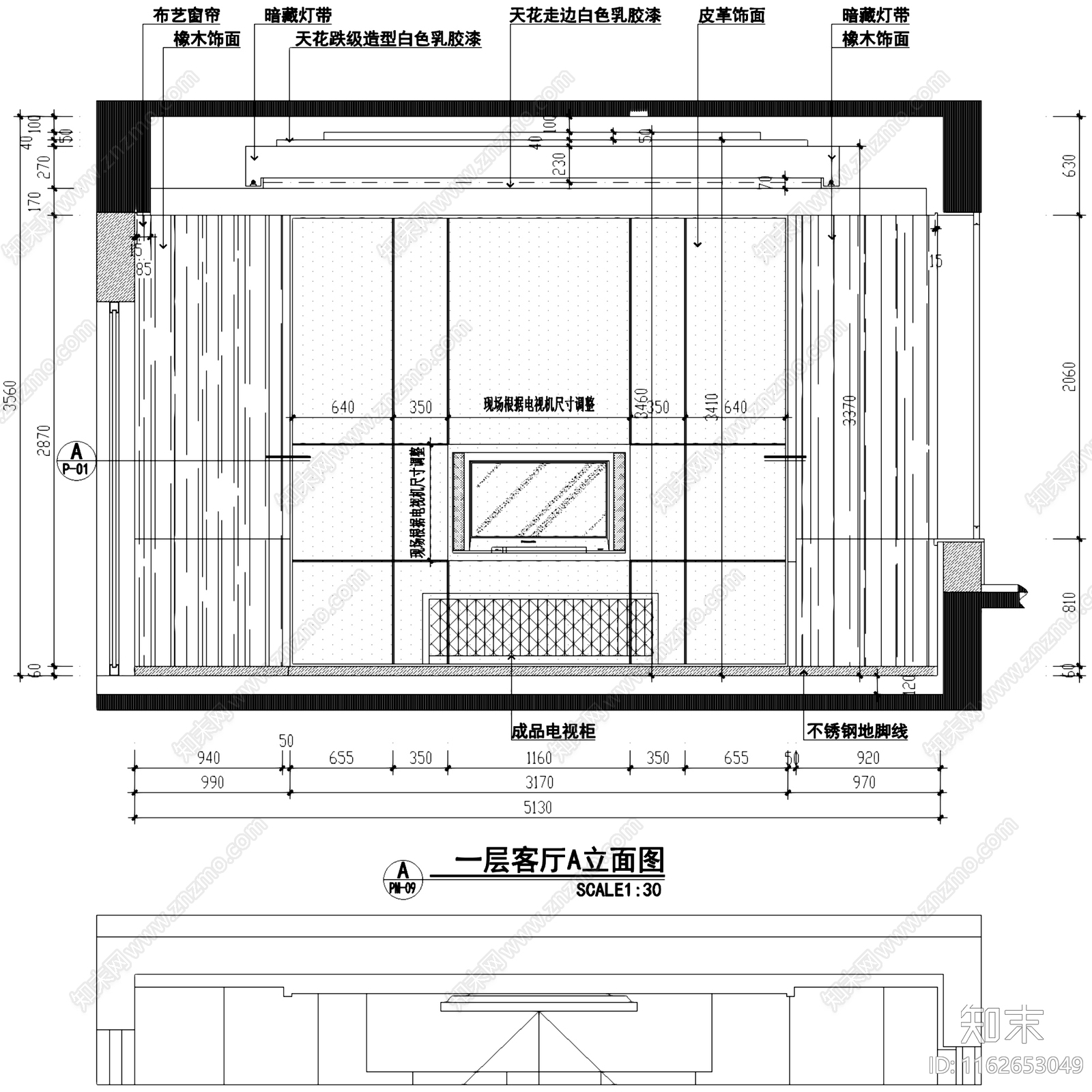 现代简约曦城私宅三层别墅室内家装cad施工图下载【ID:1162653049】