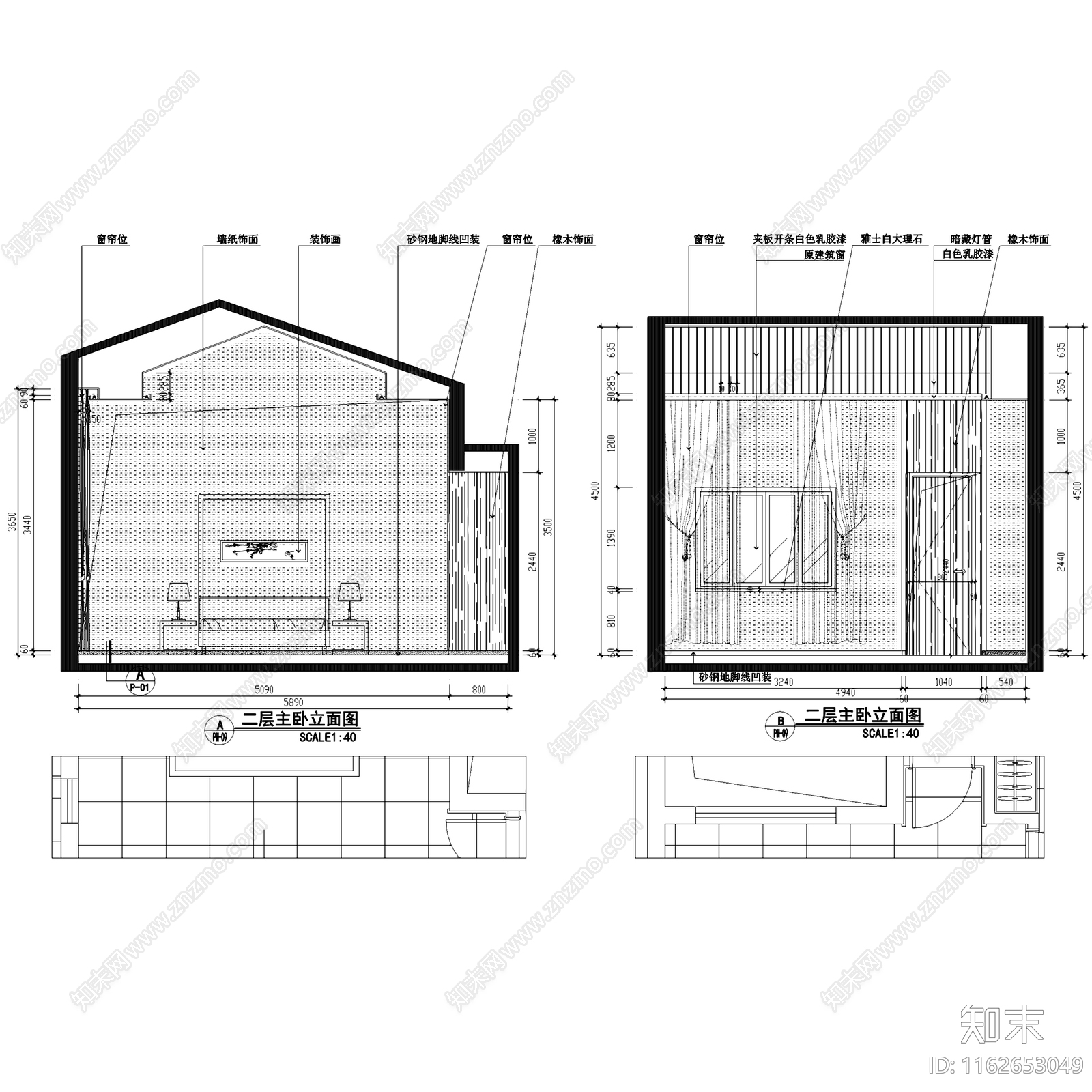 现代简约曦城私宅三层别墅室内家装cad施工图下载【ID:1162653049】