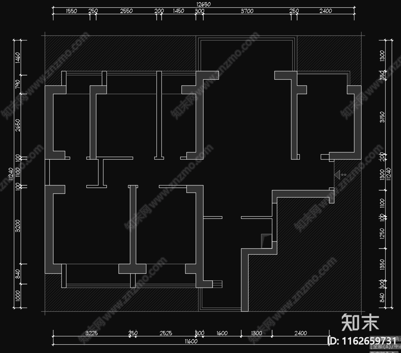 户型优化回迁房改造三版方案施工图下载【ID:1162659731】
