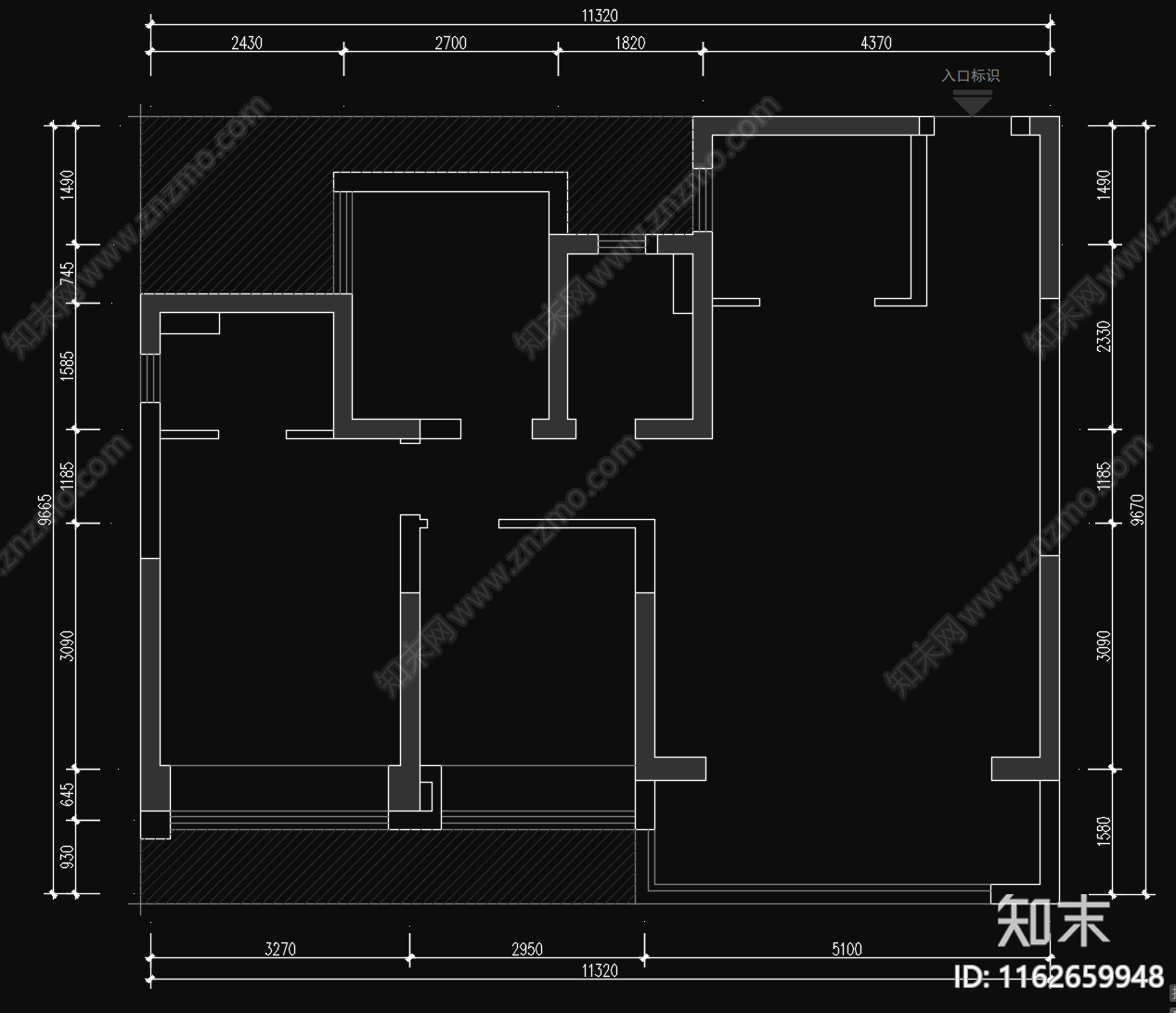 户型优化经典户型改造03三版方案施工图下载【ID:1162659948】