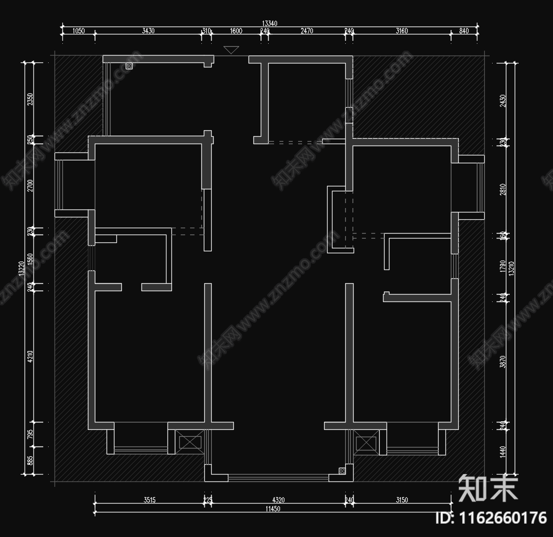 户型优化经典户型改造施工图下载【ID:1162660176】