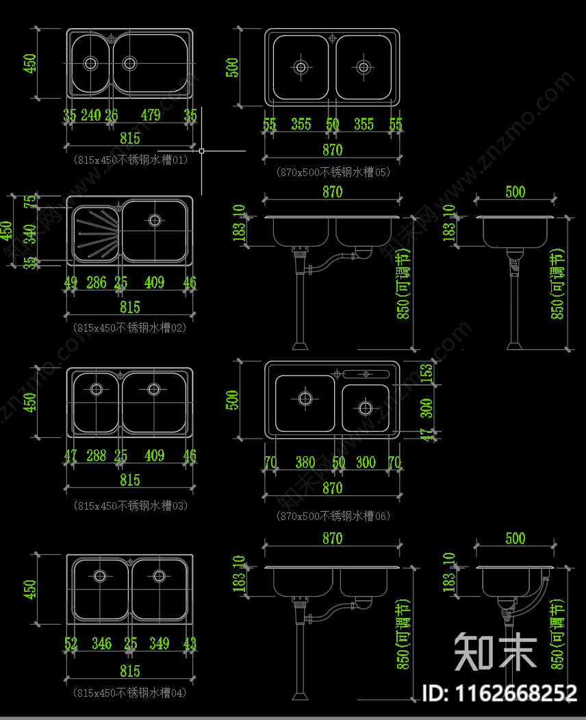 现代简约家装图库cad施工图下载【ID:1162668252】