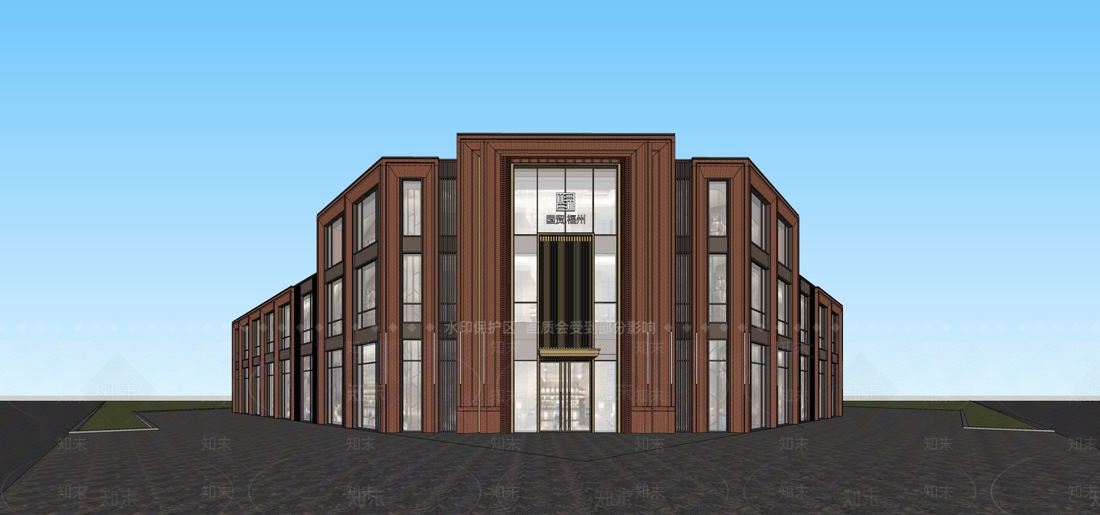简欧复古其他商业建筑SU模型下载【ID:1162673999】