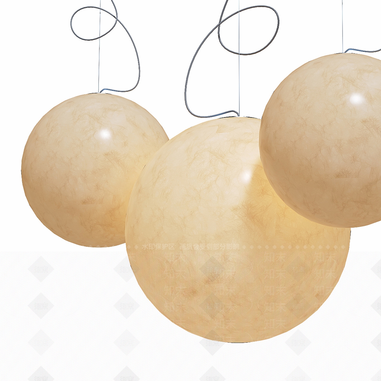 现代日式吸顶灯3D模型下载【ID:1162679042】