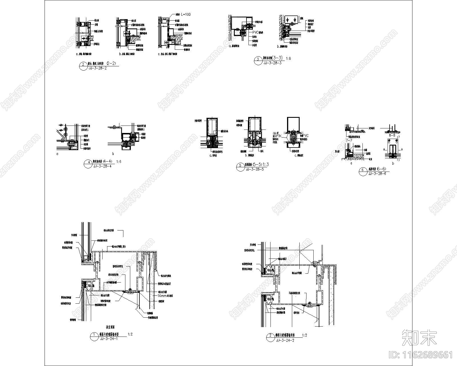 幕墙结构cad施工图下载【ID:1162689661】