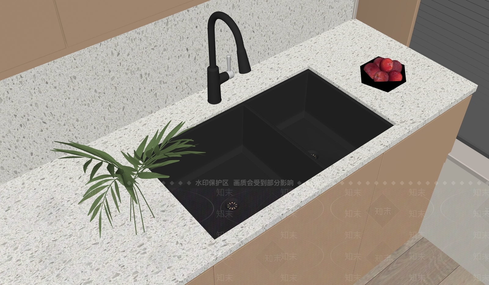 现代洗菜盆水槽SU模型下载【ID:1162691118】