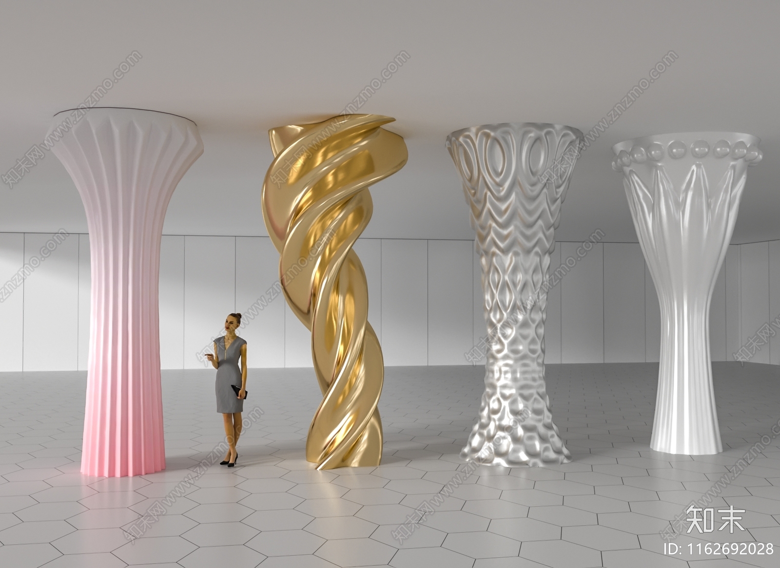 现代柱子3D模型下载【ID:1162692028】