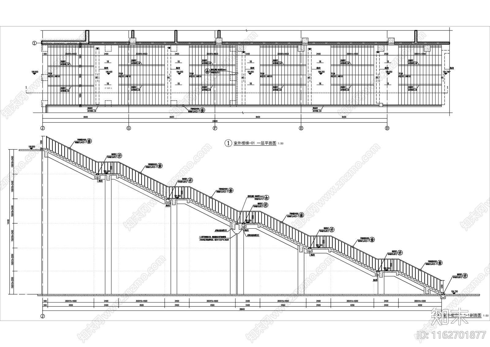 现代办公楼建筑cad施工图下载【ID:1162701877】