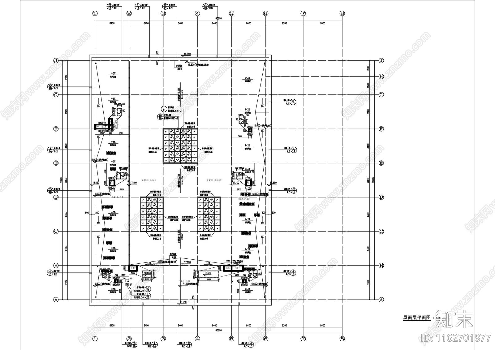 现代办公楼建筑cad施工图下载【ID:1162701877】