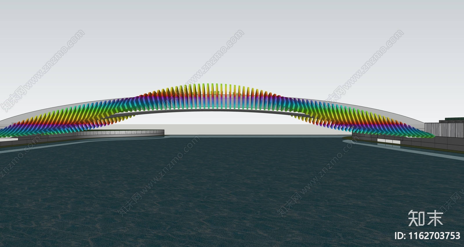 现代景观桥SU模型下载【ID:1162703753】