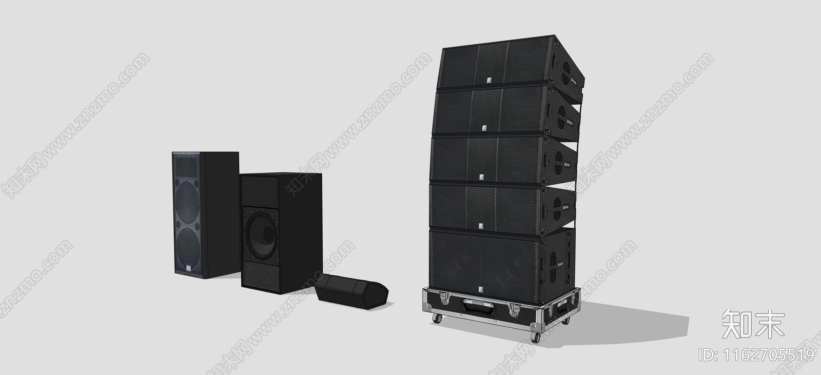 舞台线阵音响SU模型下载【ID:1162705519】