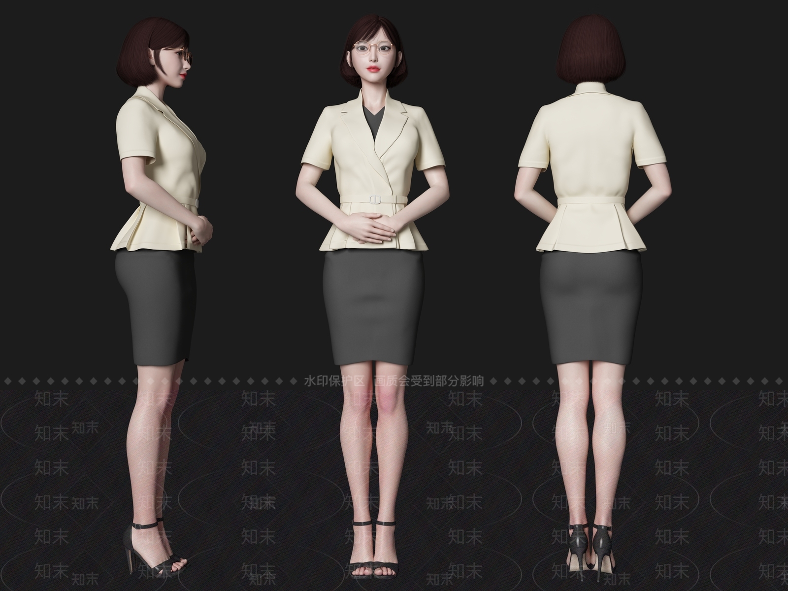 女人3D模型下载【ID:1162706595】