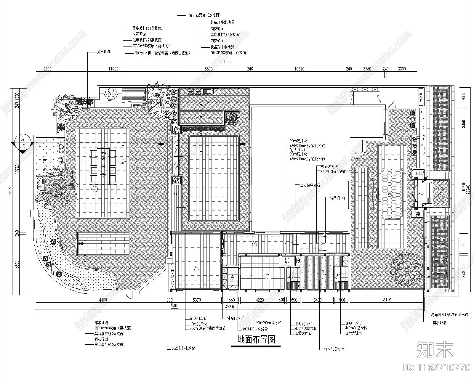 现代庭院cad施工图下载【ID:1162710770】