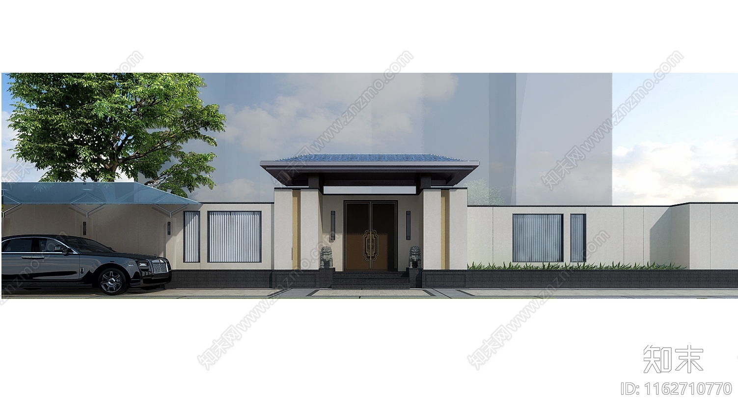 现代庭院cad施工图下载【ID:1162710770】