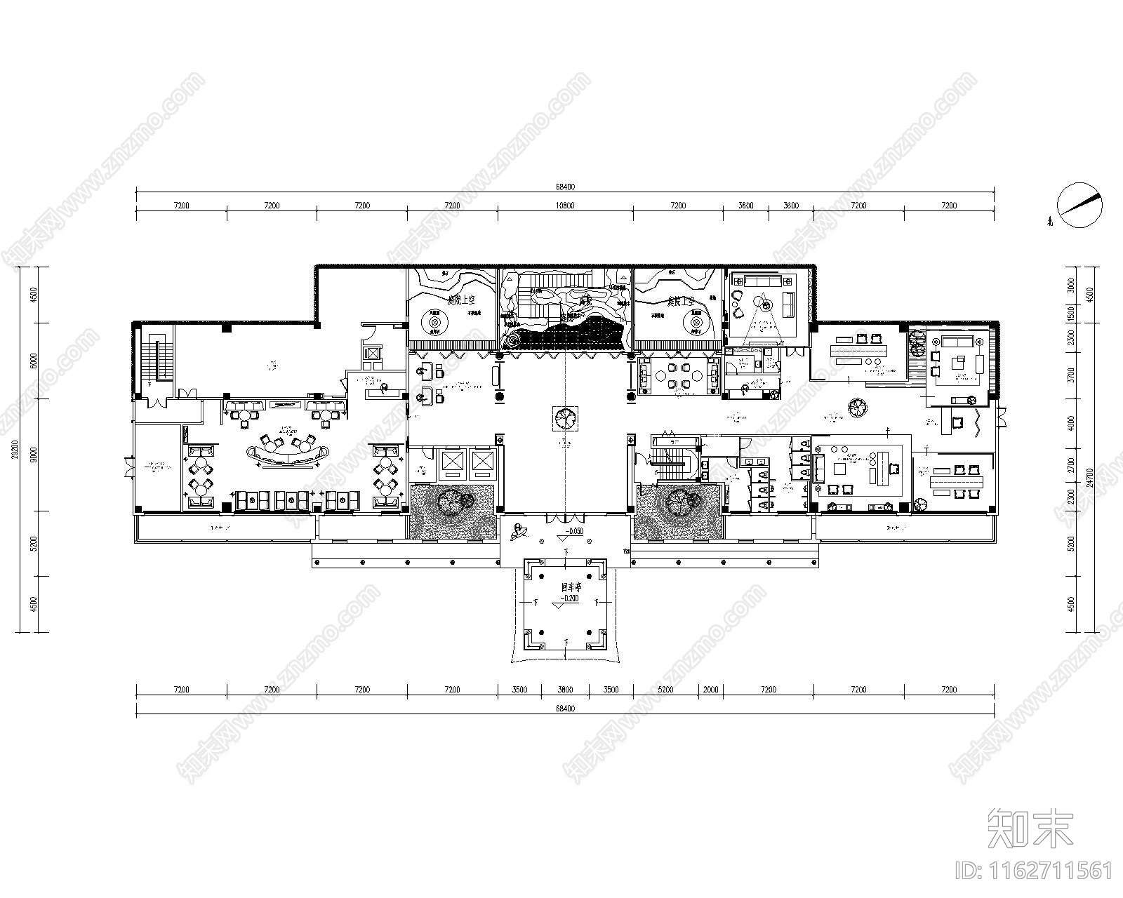 现代会所cad施工图下载【ID:1162711561】