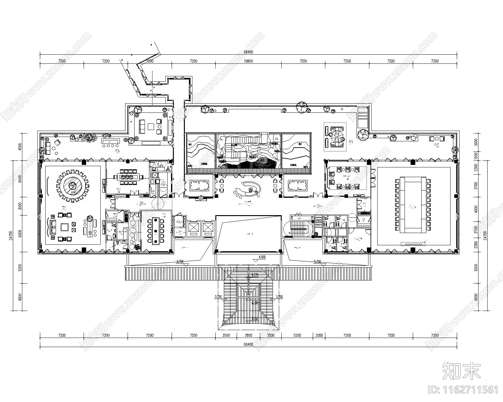现代会所cad施工图下载【ID:1162711561】