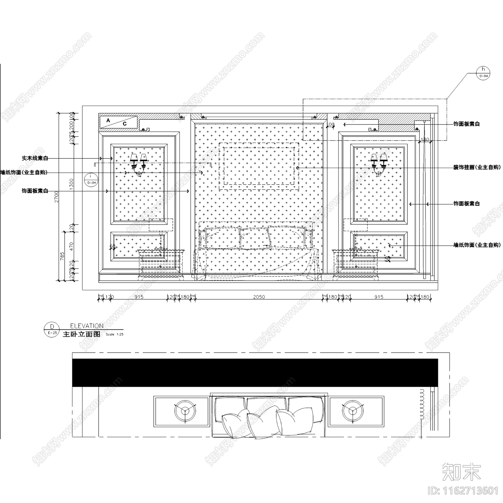 欧式金域蓝湾三层别墅私宅室内家装cad施工图下载【ID:1162713601】