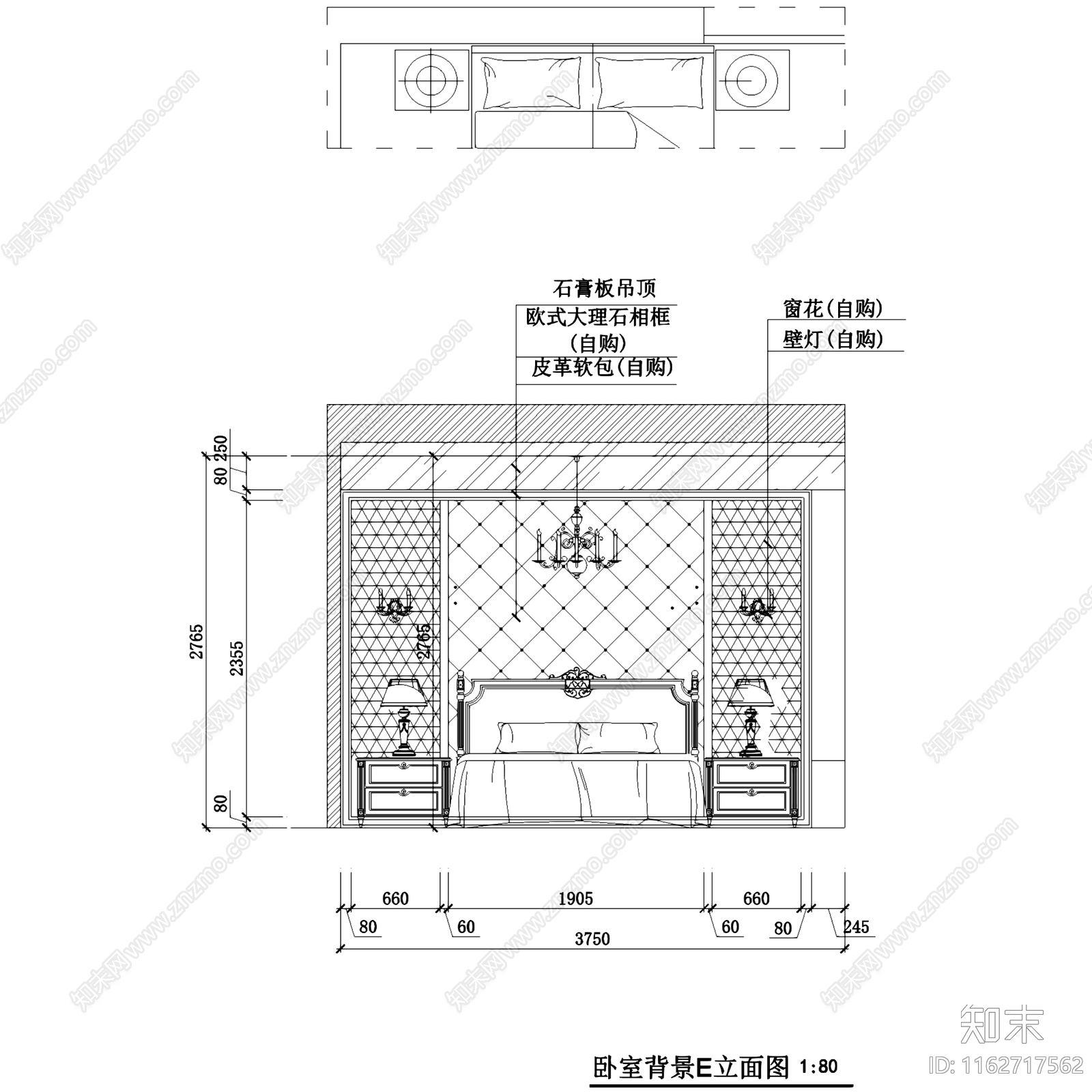 欧式银都花园1801平层室内家装cad施工图下载【ID:1162717562】