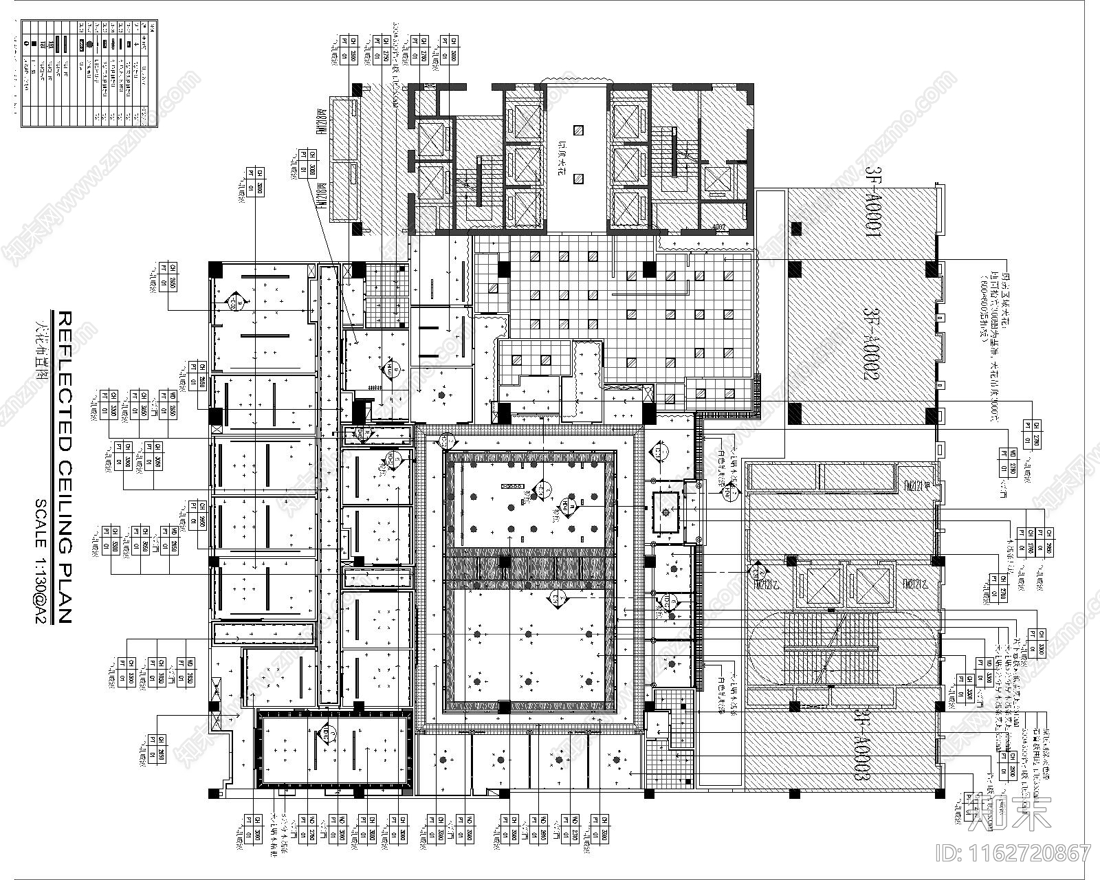 新中式中餐厅cad施工图下载【ID:1162720867】