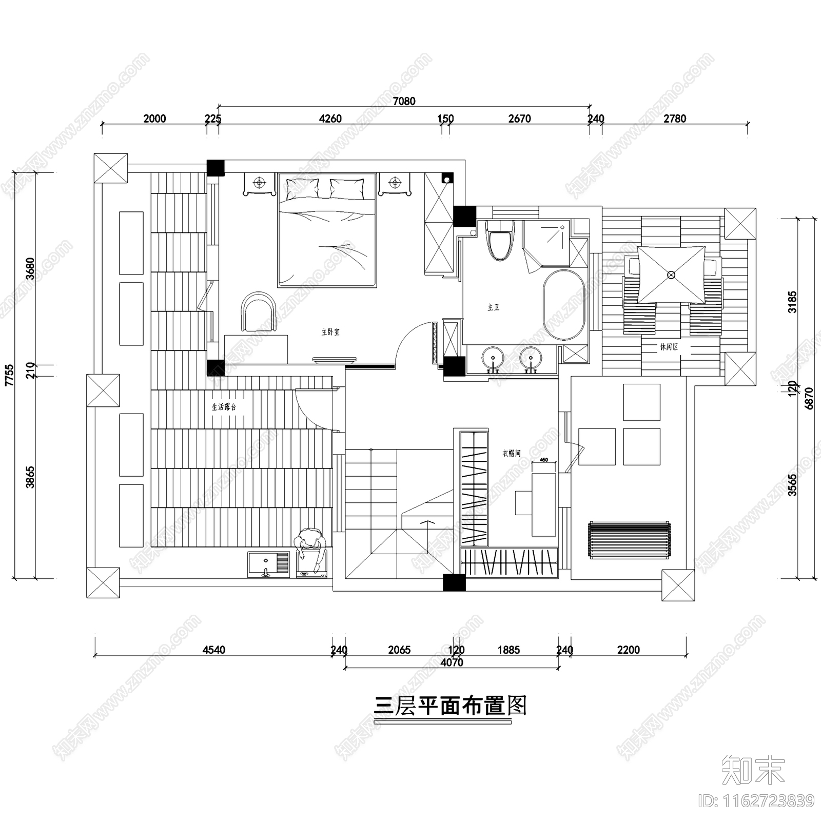 现代公园道一号三层别墅室内家装cad施工图下载【ID:1162723839】