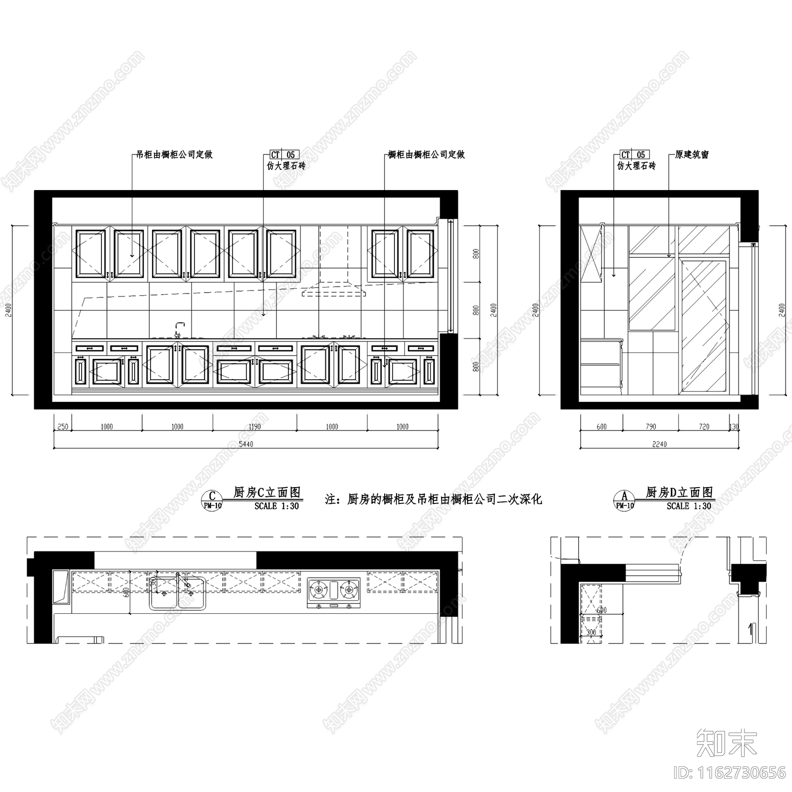 简欧欧式保亿风景御园大平层样板房室内家装cad施工图下载【ID:1162730656】