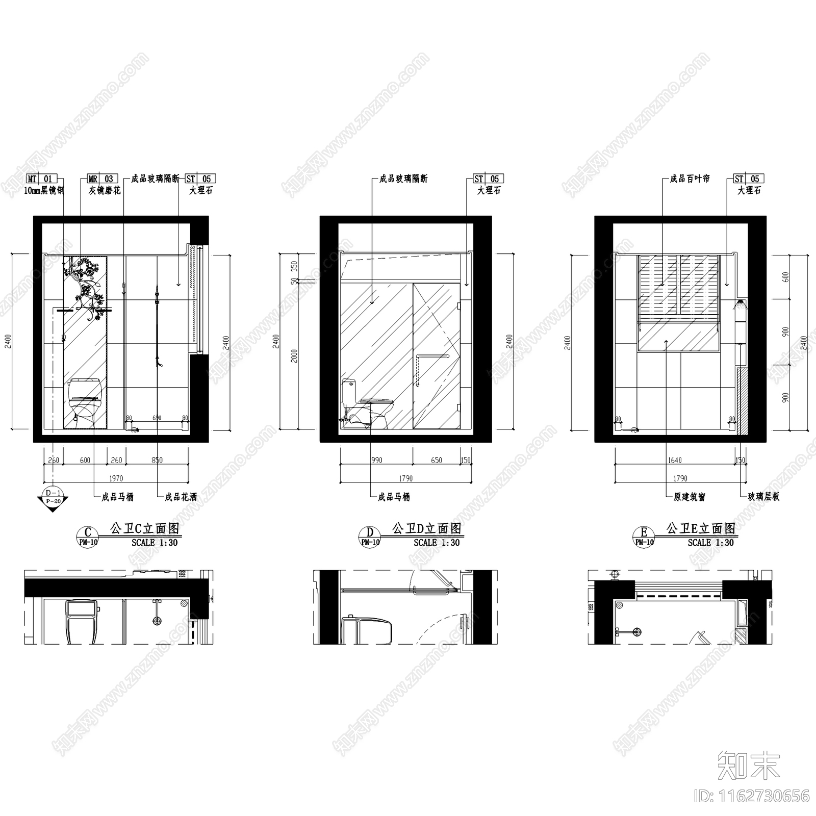 简欧欧式保亿风景御园大平层样板房室内家装cad施工图下载【ID:1162730656】