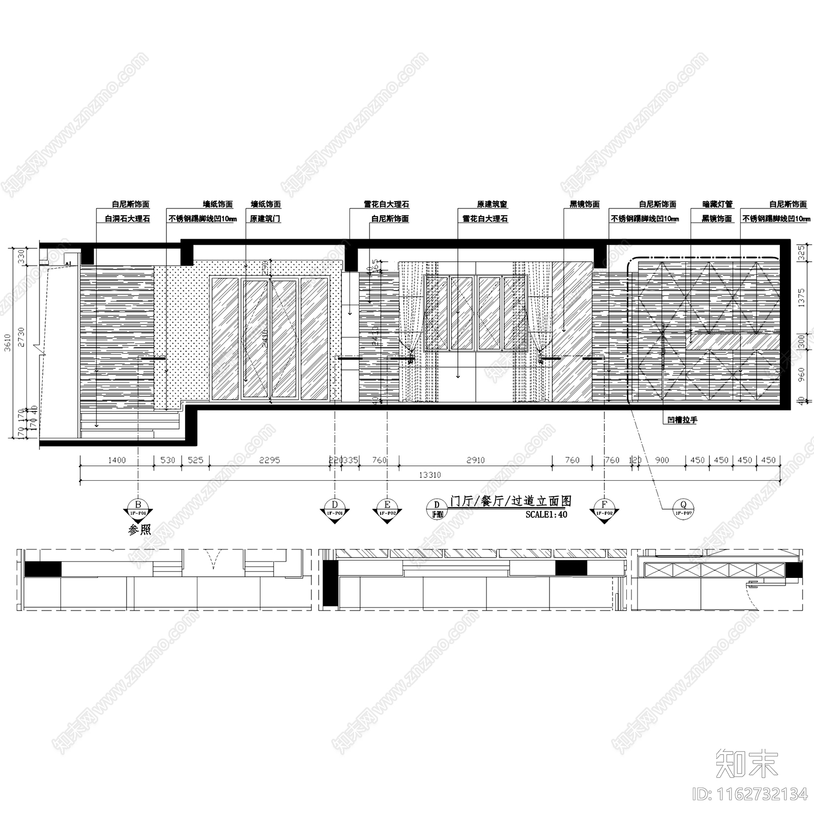 欧式简欧曦城P301户型私宅三层别墅室内家装cad施工图下载【ID:1162732134】