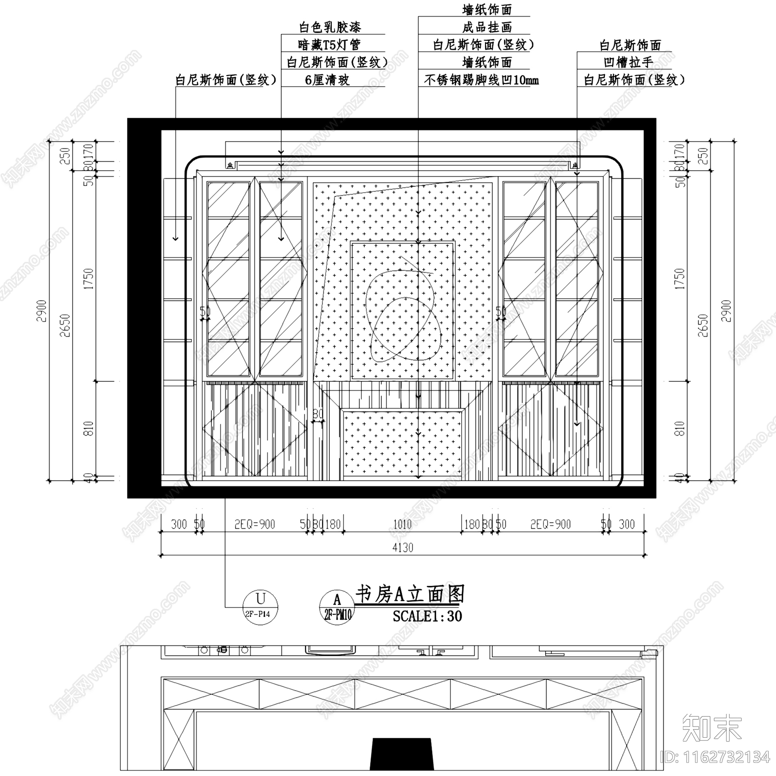 欧式简欧曦城P301户型私宅三层别墅室内家装cad施工图下载【ID:1162732134】