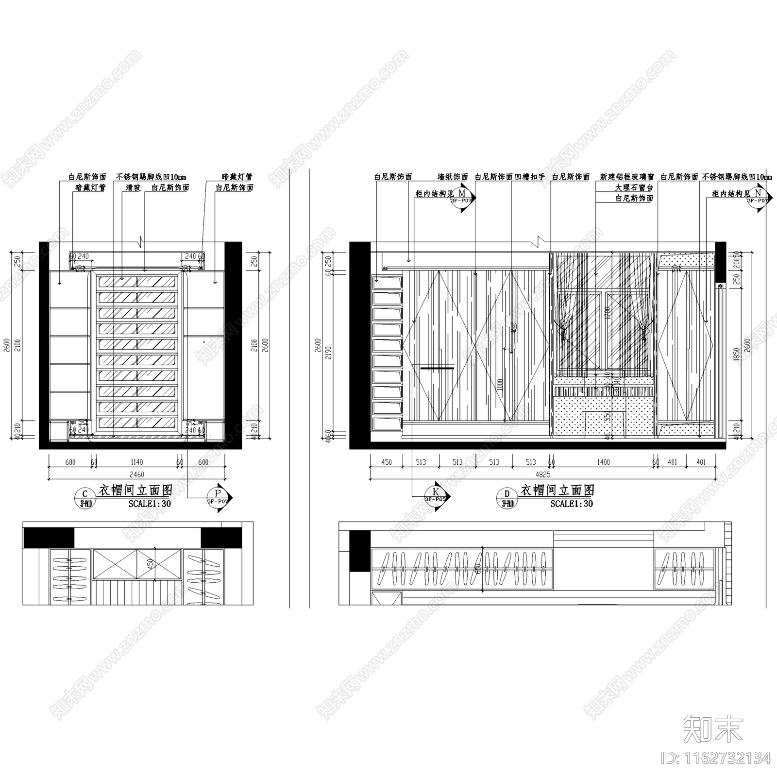 欧式简欧曦城P301户型私宅三层别墅室内家装cad施工图下载【ID:1162732134】