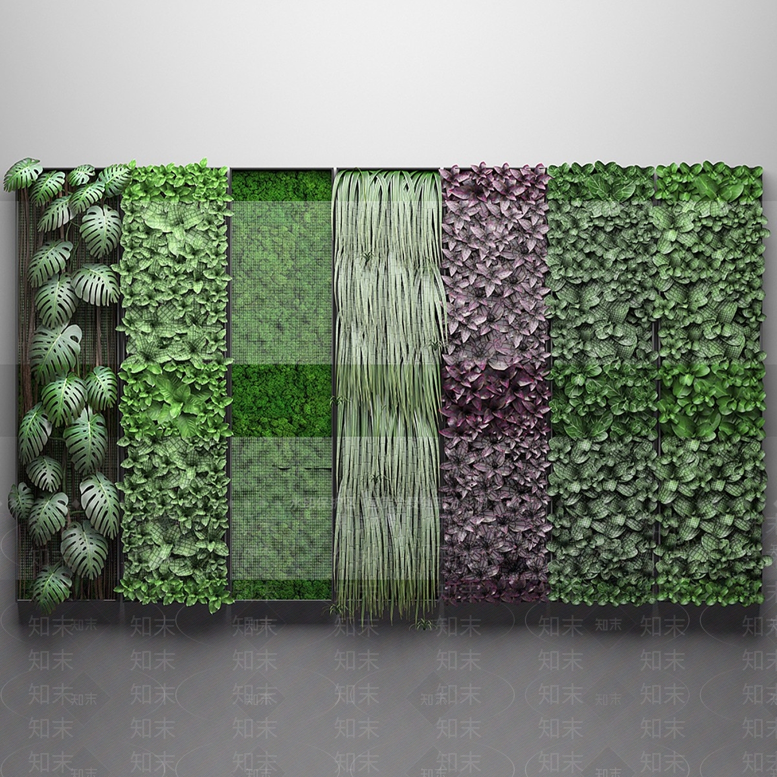 绿植墙3D模型下载【ID:1162732097】