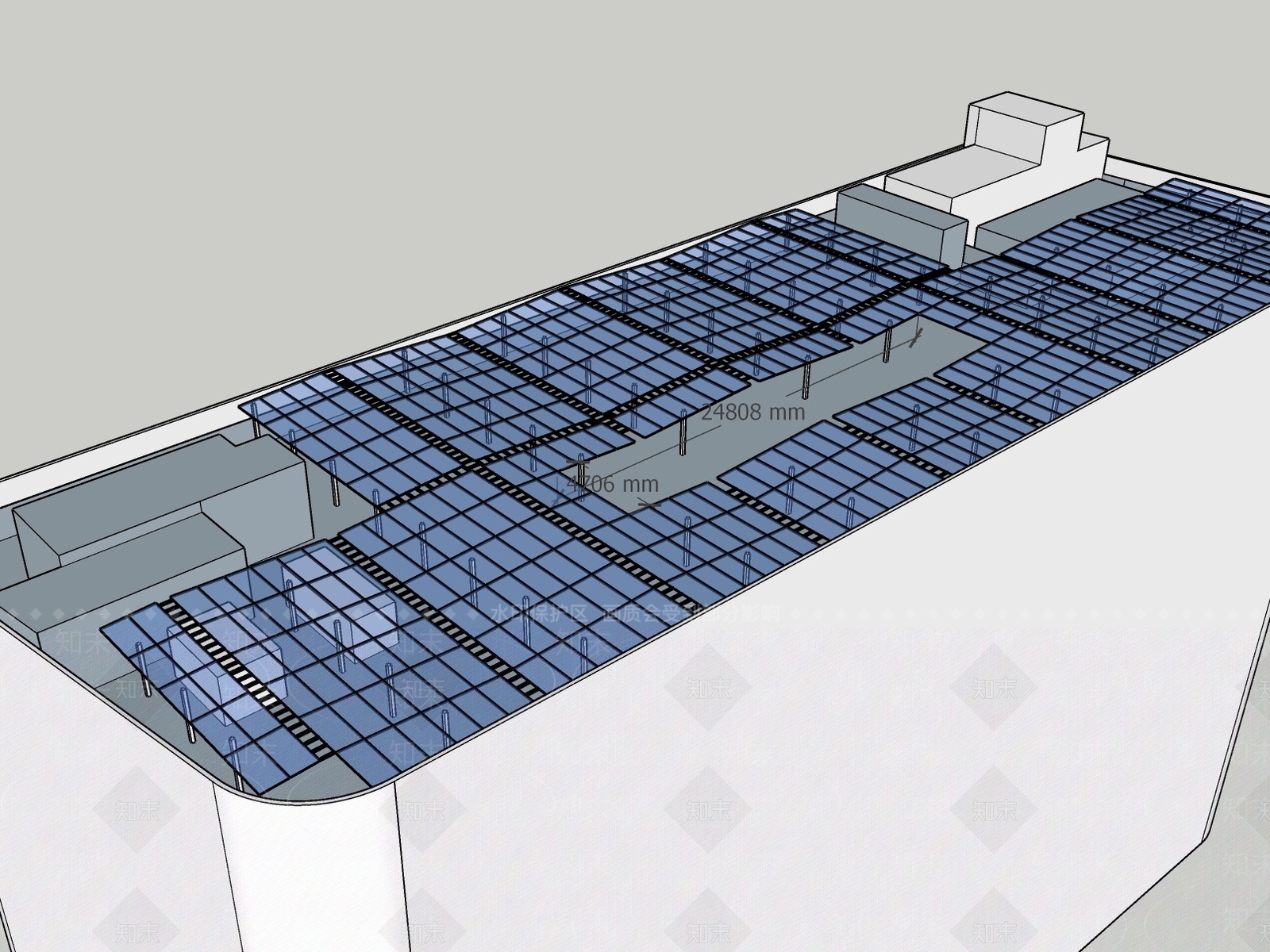 现代屋顶光伏SU模型下载【ID:1162742481】