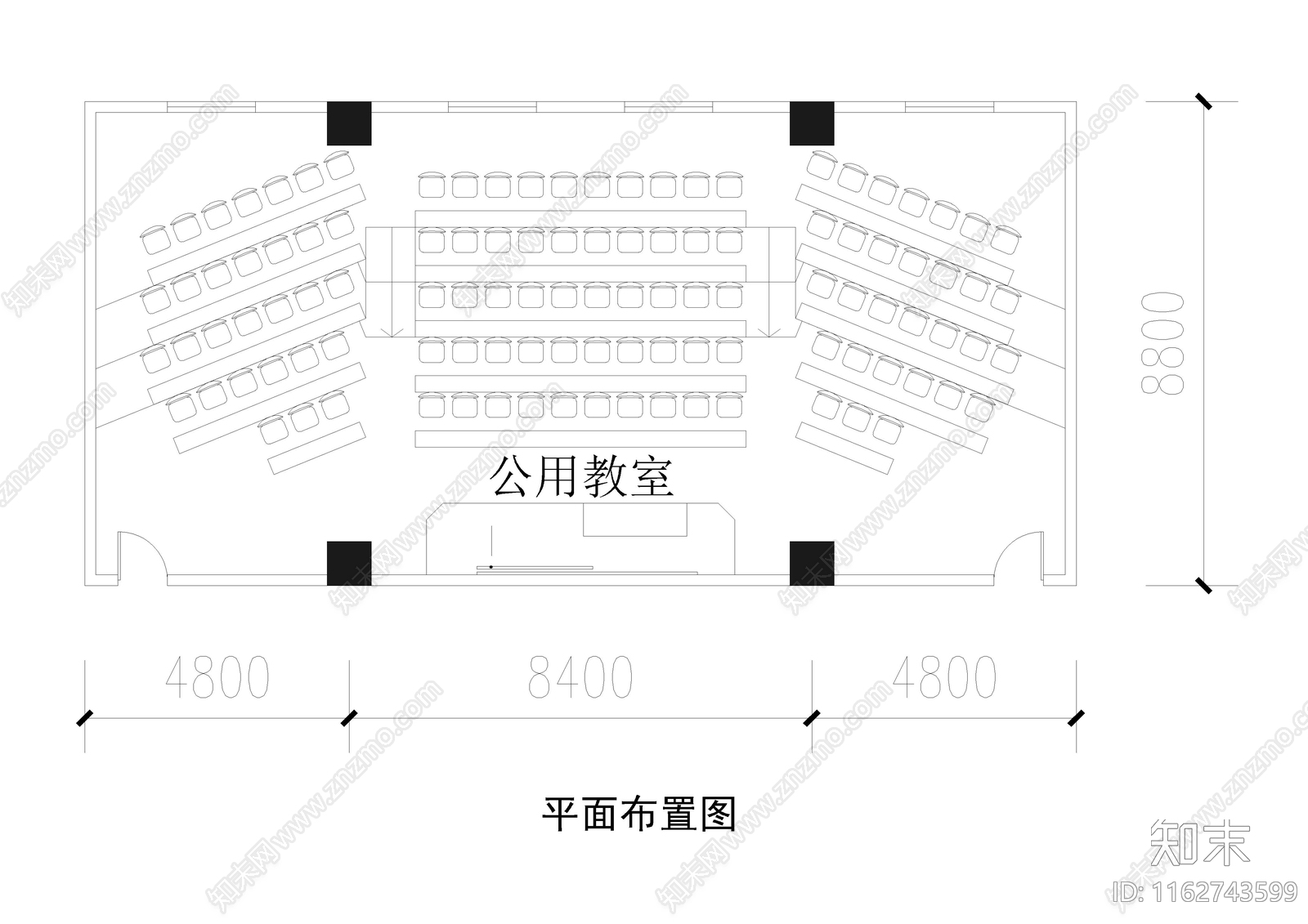 现代教室cad施工图下载【ID:1162743599】