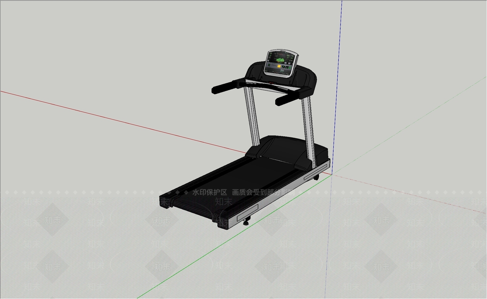跑步机SU模型下载【ID:1162745988】