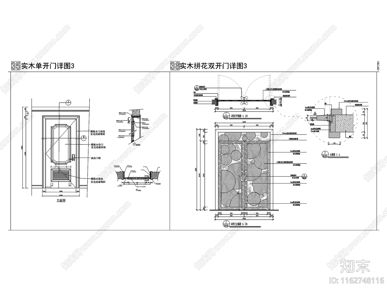 欧式现代门cad施工图下载【ID:1162748116】