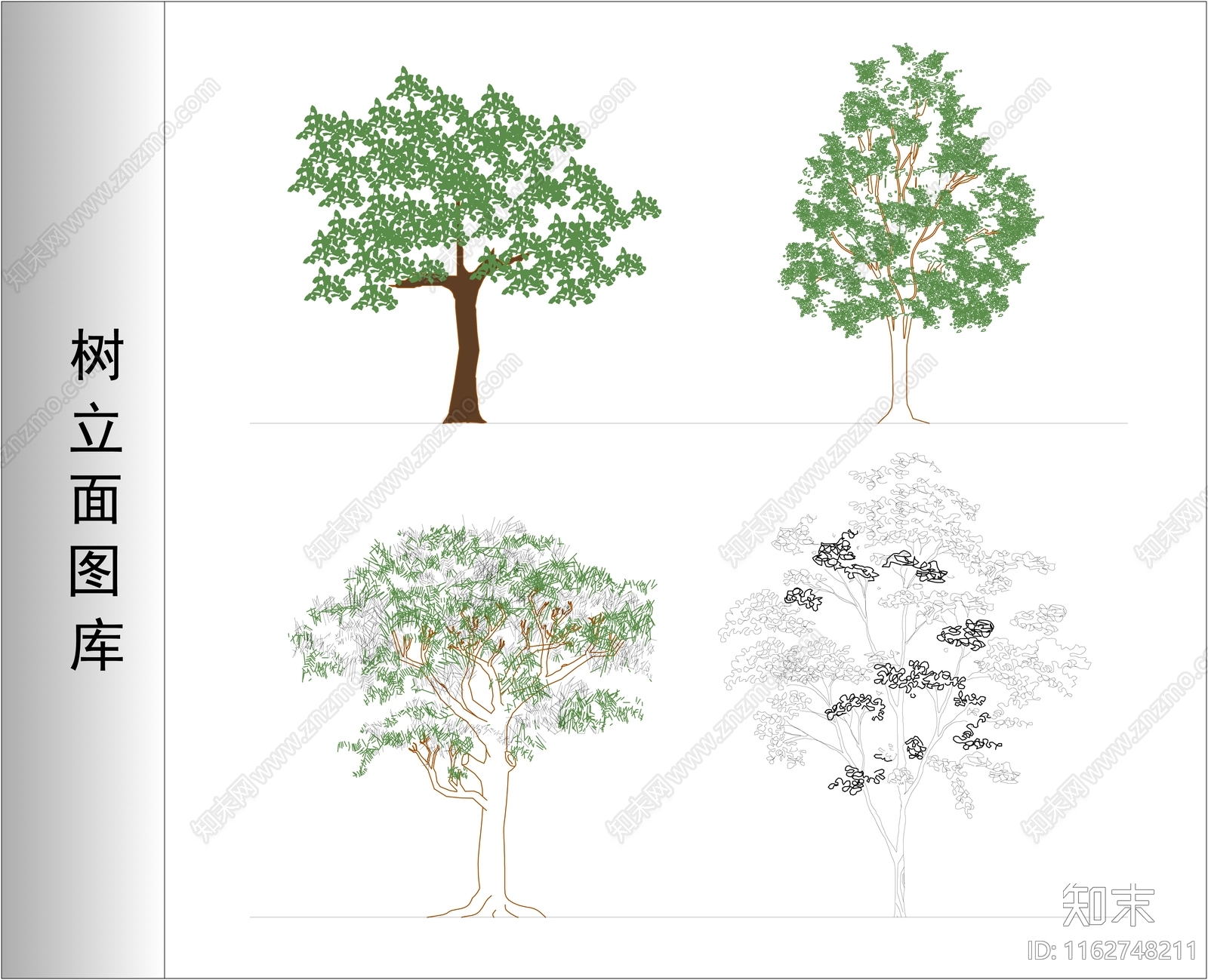 现代树施工图下载【ID:1162748211】