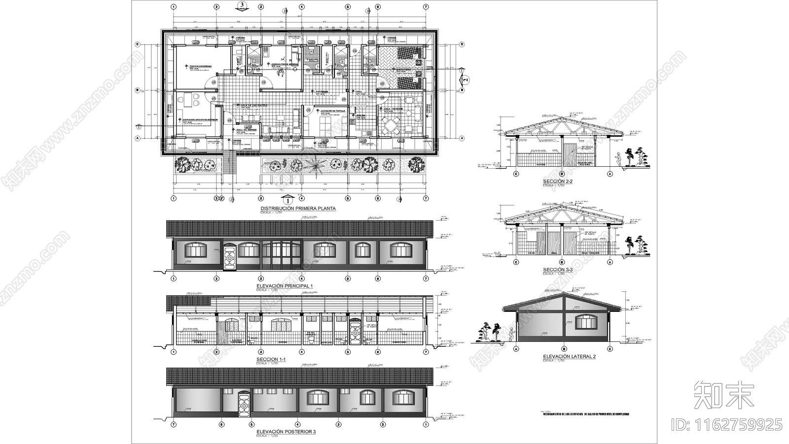 现代其他商业建筑cad施工图下载【ID:1162759925】