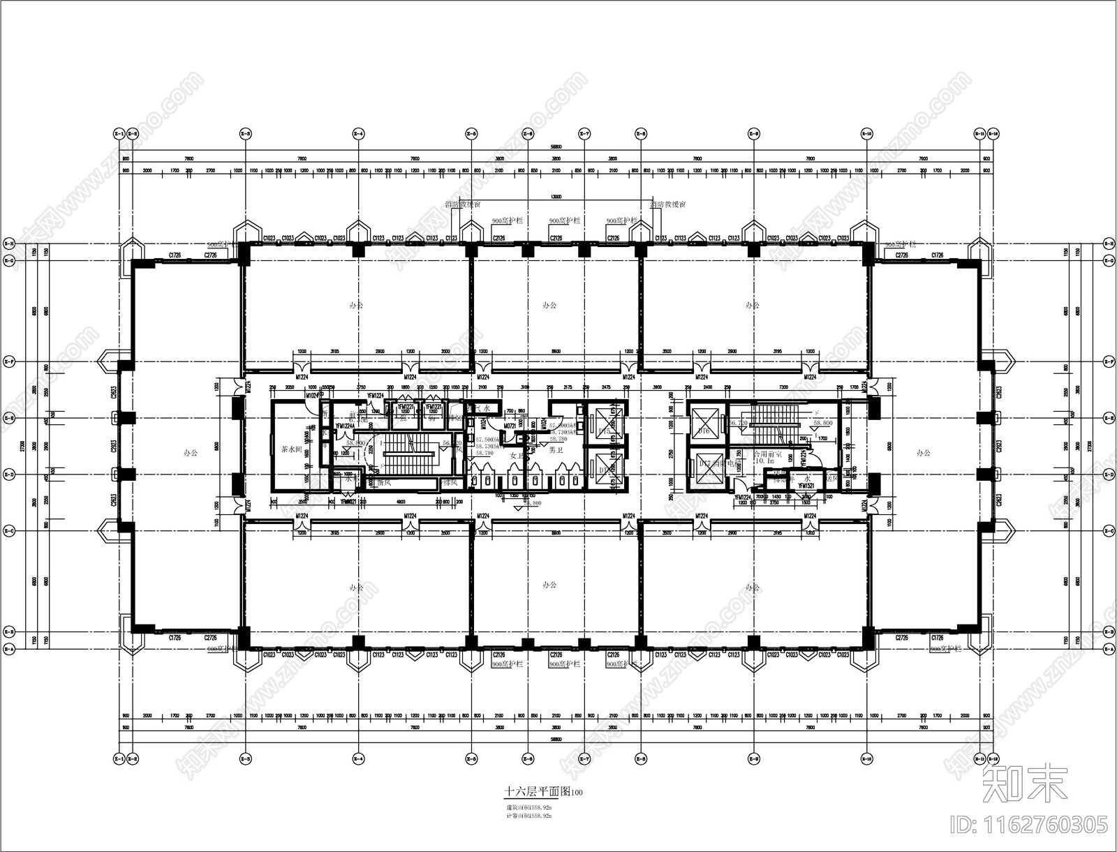 现代欧式酒店建筑施工图下载【ID:1162760305】