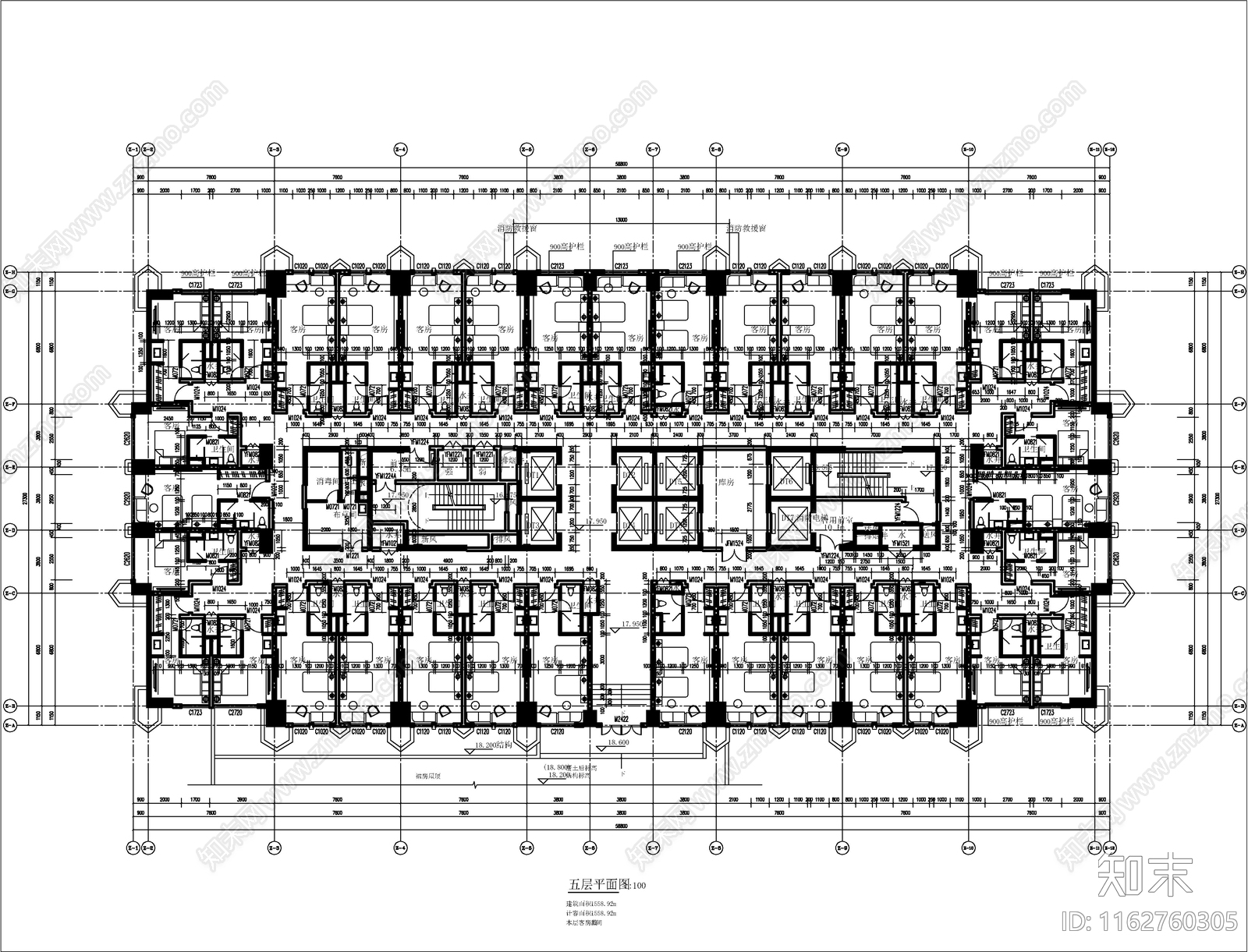 现代欧式酒店建筑施工图下载【ID:1162760305】