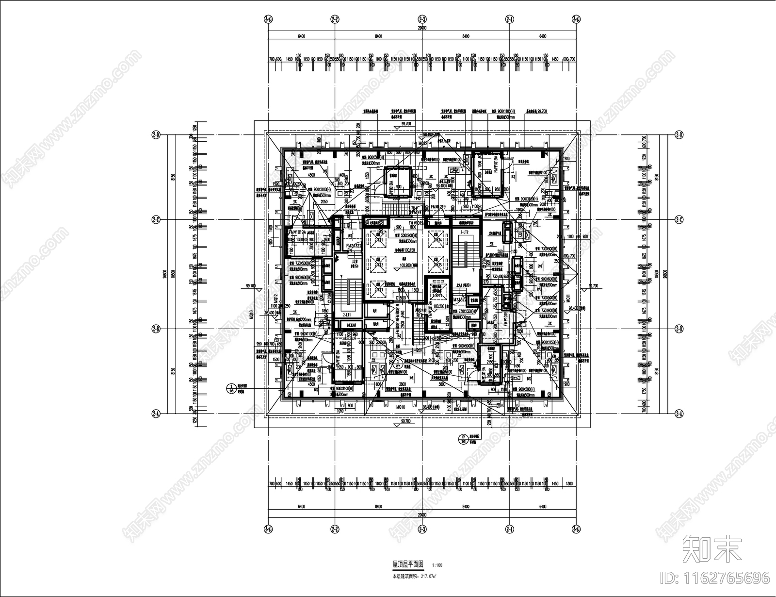 现代简约办公楼建筑cad施工图下载【ID:1162765696】