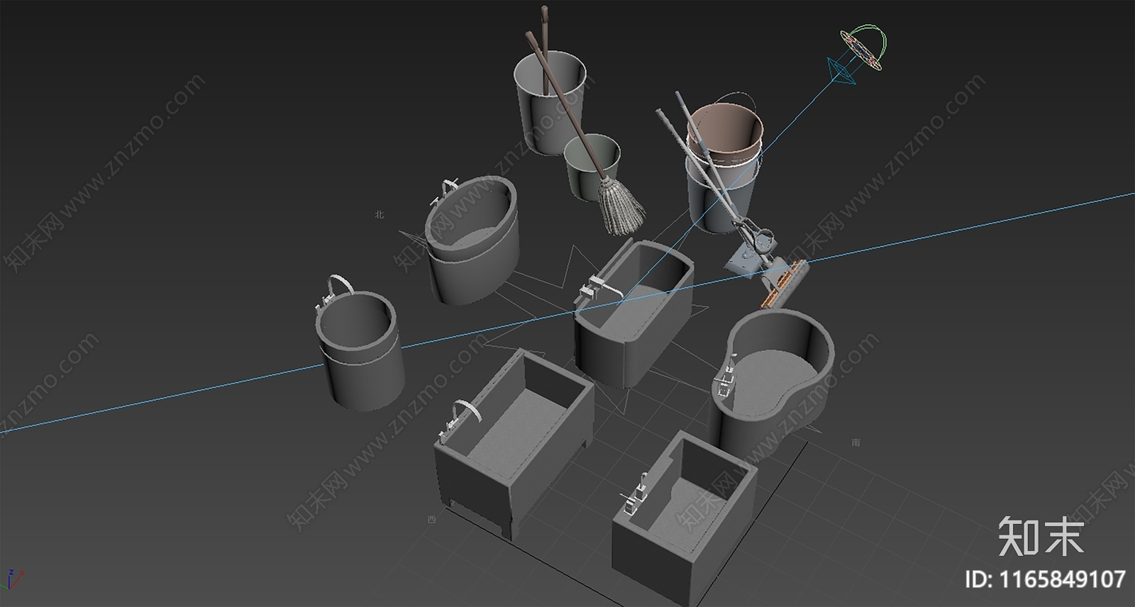 拖把池3D模型下载【ID:1165849107】
